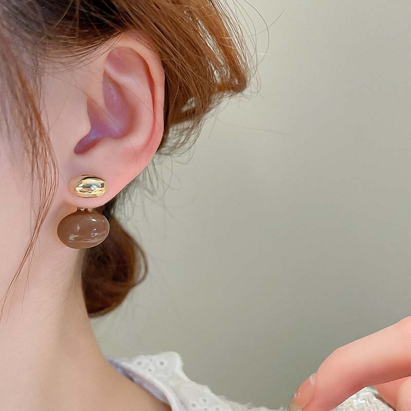 Chocolate Drop Stud Earrings