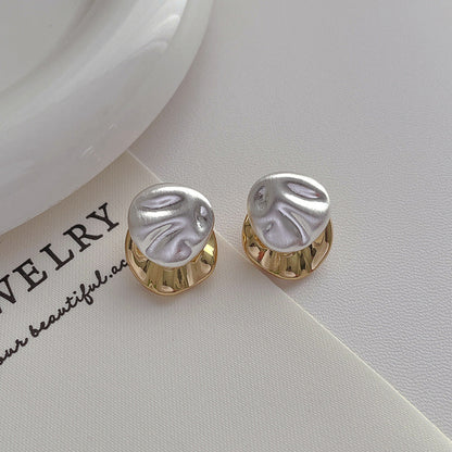 Modern Dual Dome Stud Earrings