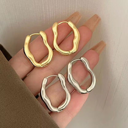 Organic Flow Hoop Earrings