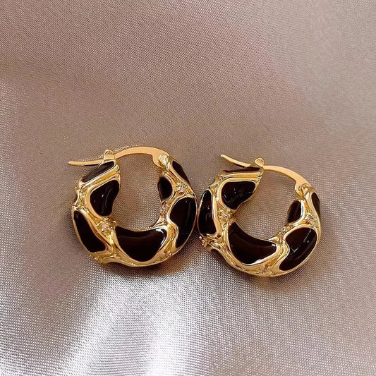 Fluid Mosaic Hoop Earrings