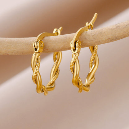 Twisty Hoops Earrings