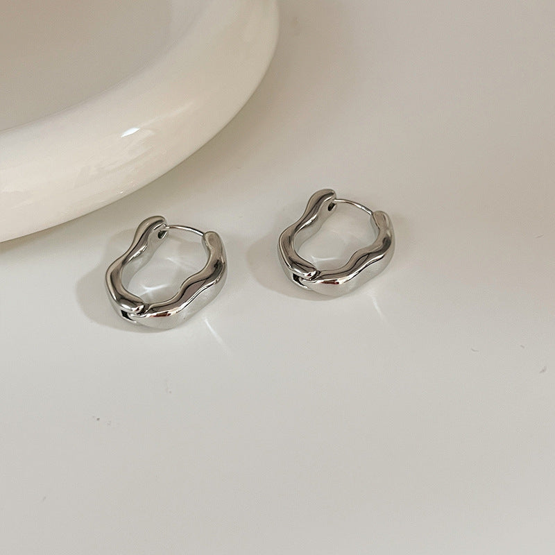 Organic Flow Hoop Earrings