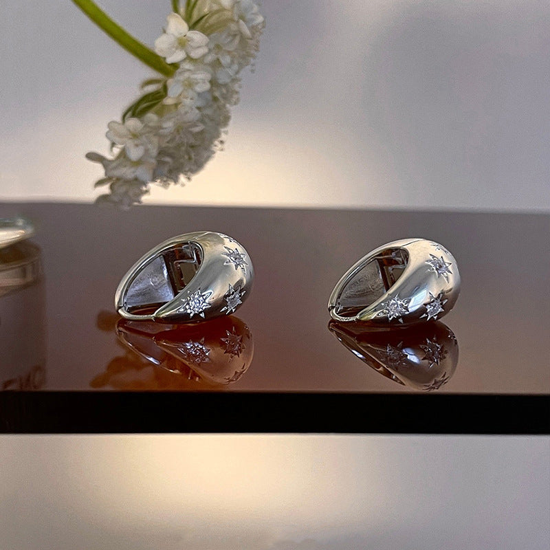 Starry Dome Hoop Earrings