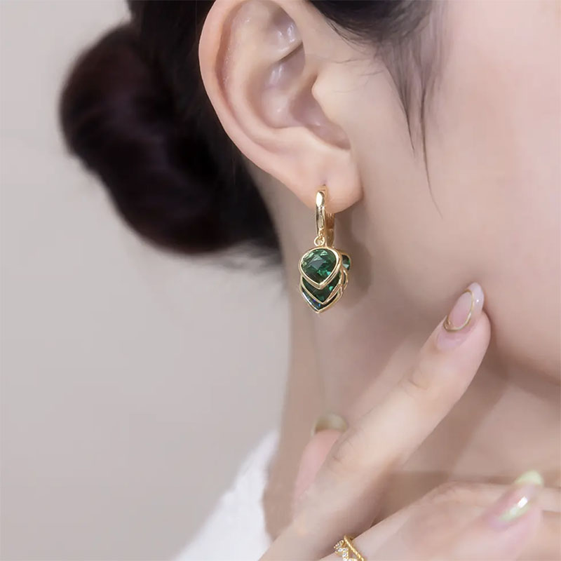 Emerald Glitz Earrings