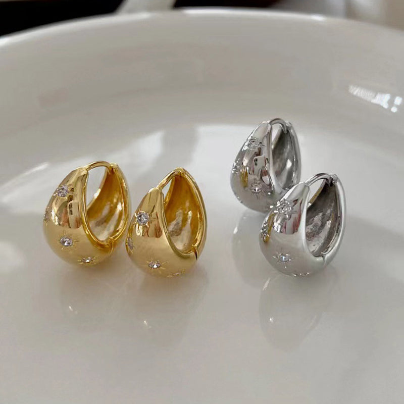 Starry Dome Hoop Earrings