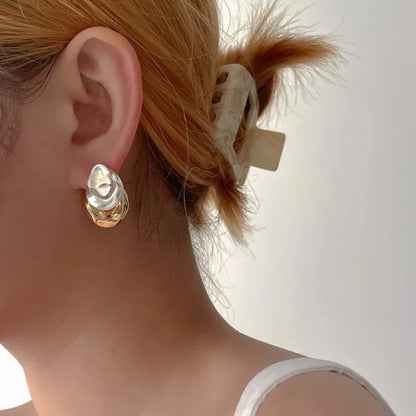 Sculptural Melt Stud Earrings