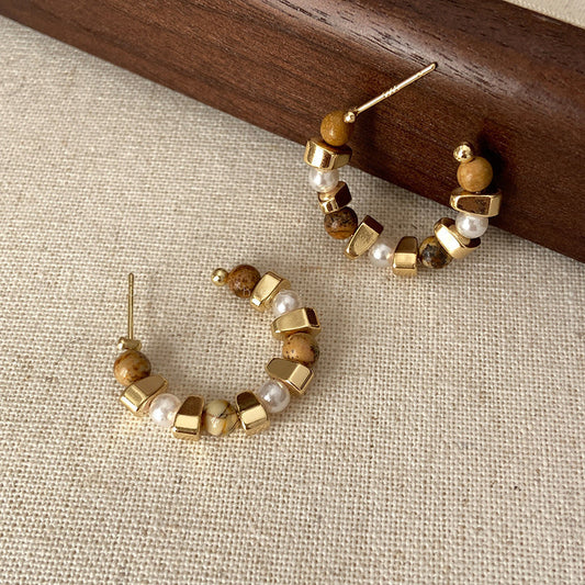 Earthy Elegance Hoop Earrings