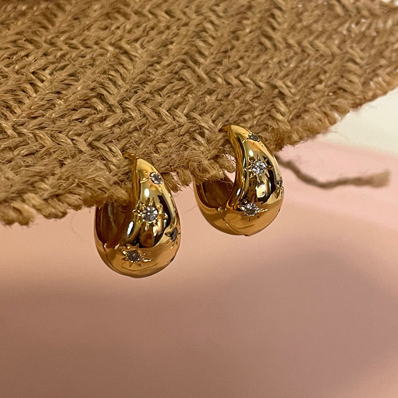 Starry Dome Hoop Earrings