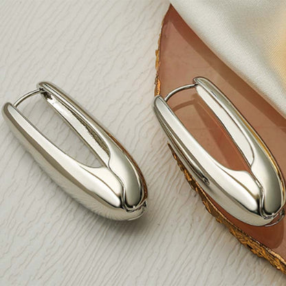 Sleek Clip Hoop Earrings