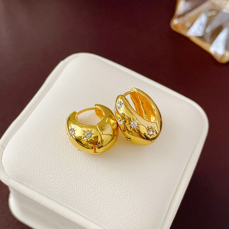 Starry Dome Hoop Earrings