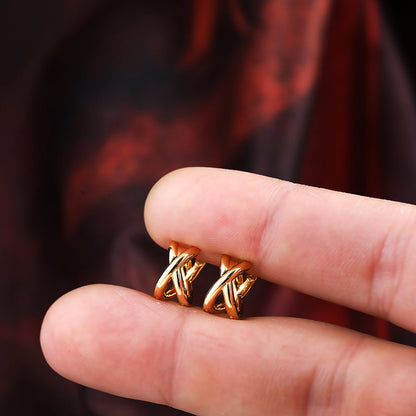 Crossover Hoops Earrings