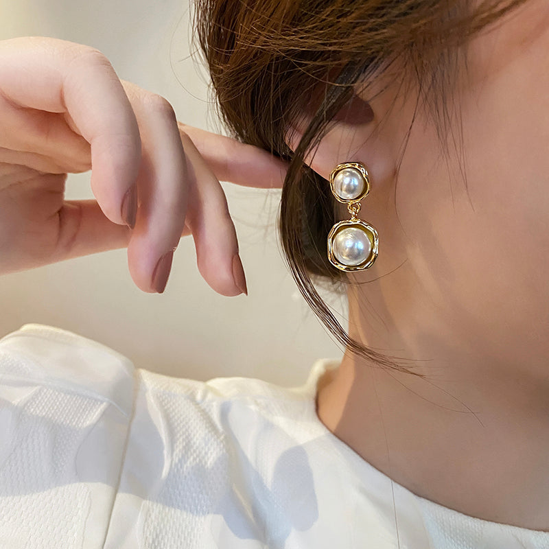 Pearl Clamp Earrings