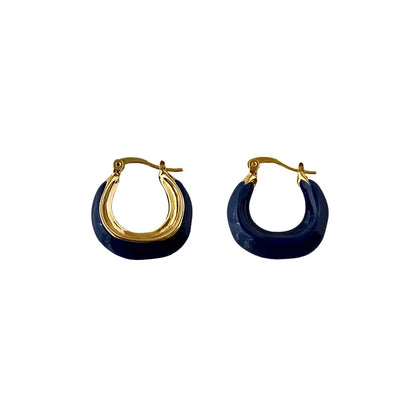 Modern Crescent Hoop Earrings