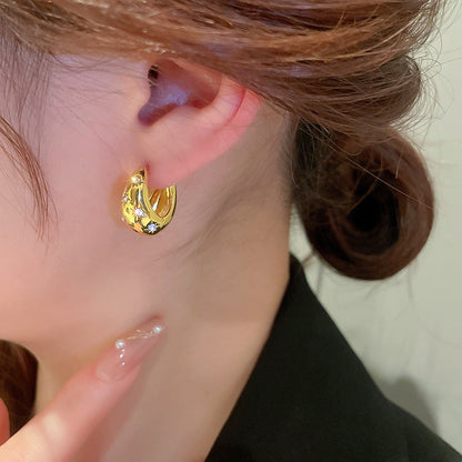 Starry Dome Hoop Earrings