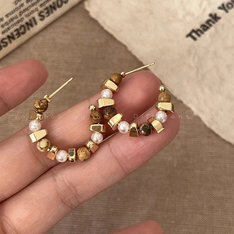 Earthy Elegance Hoop Earrings