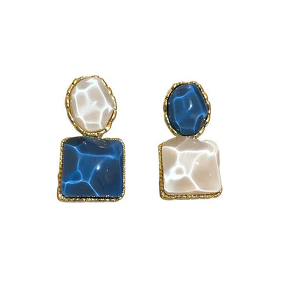 Geometric Art Drop Earrings