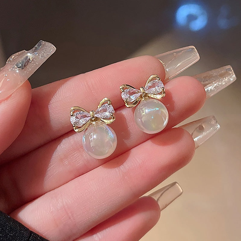 Pearl Bows Earrings