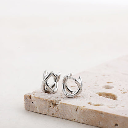 Crossover Hoops Earrings