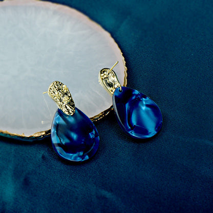 Azure Tide Drop Earrings