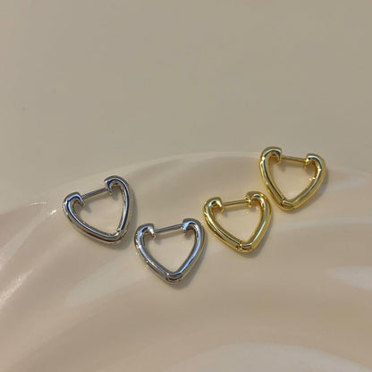 Heart Lock Huggie Earrings