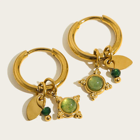 Mystic Star Charm Hoop Earrings