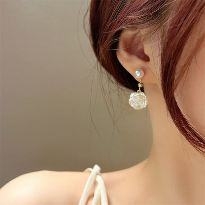 Rosy Pearls Earrings