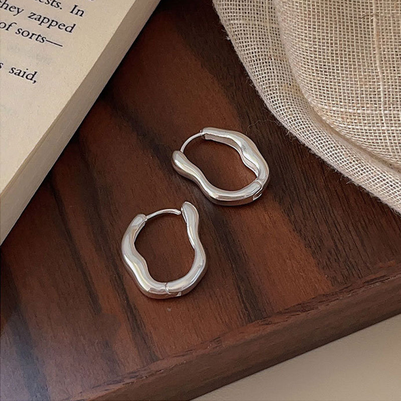 Organic Flow Hoop Earrings