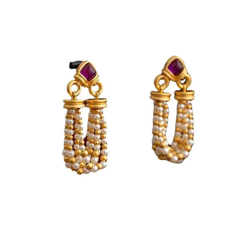 Regal Tassel Drop Earrings