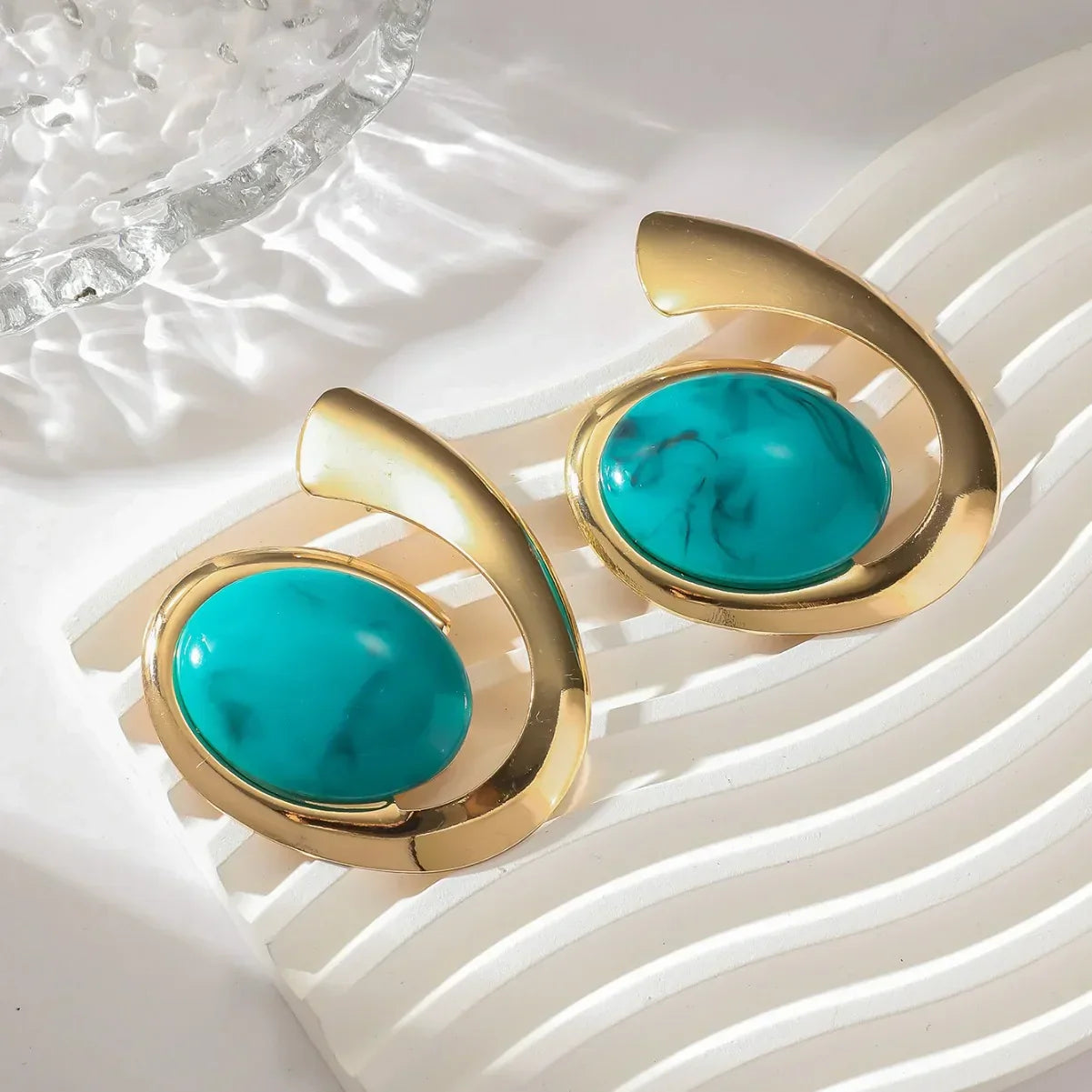 Sculptural Swirl Statement Earrings