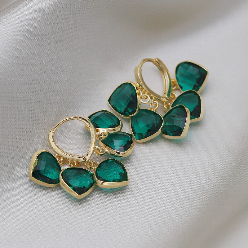 Emerald Glitz Earrings