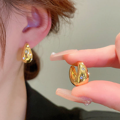 Starry Dome Hoop Earrings