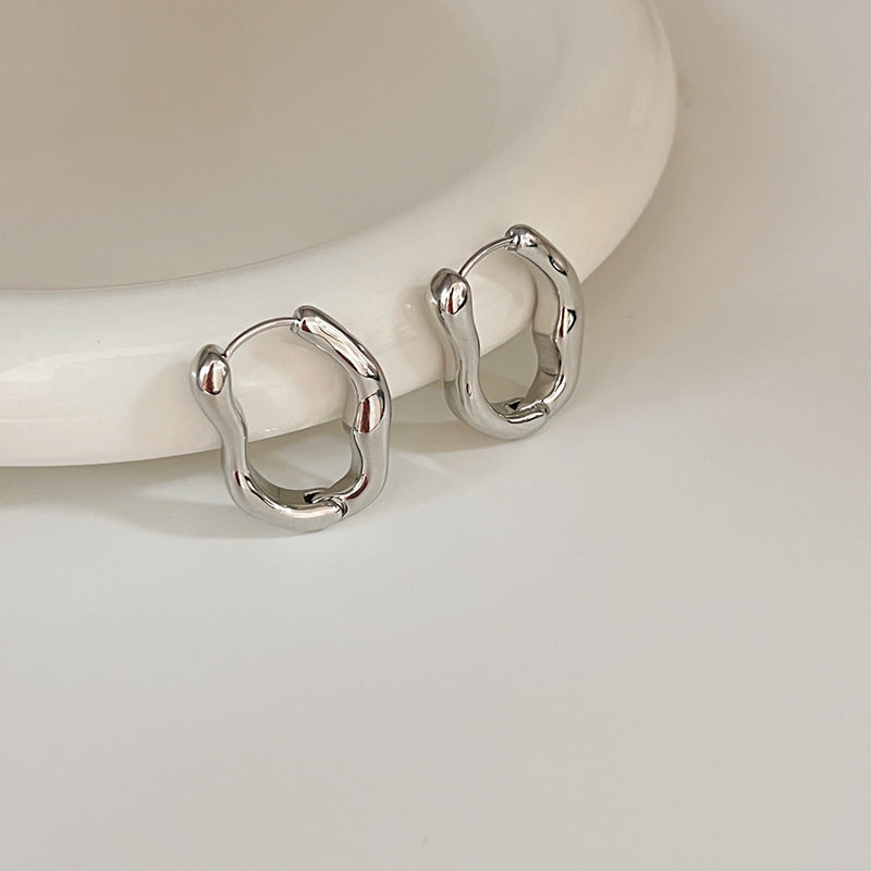 Organic Flow Hoop Earrings