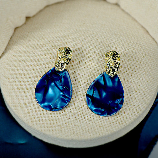 Azure Tide Drop Earrings