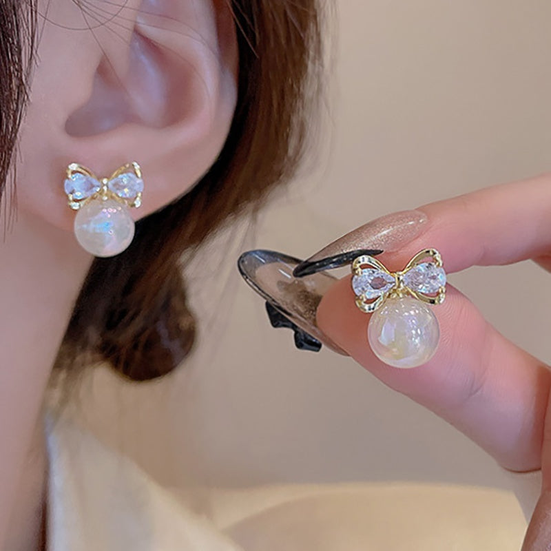 Pearl Bows Earrings