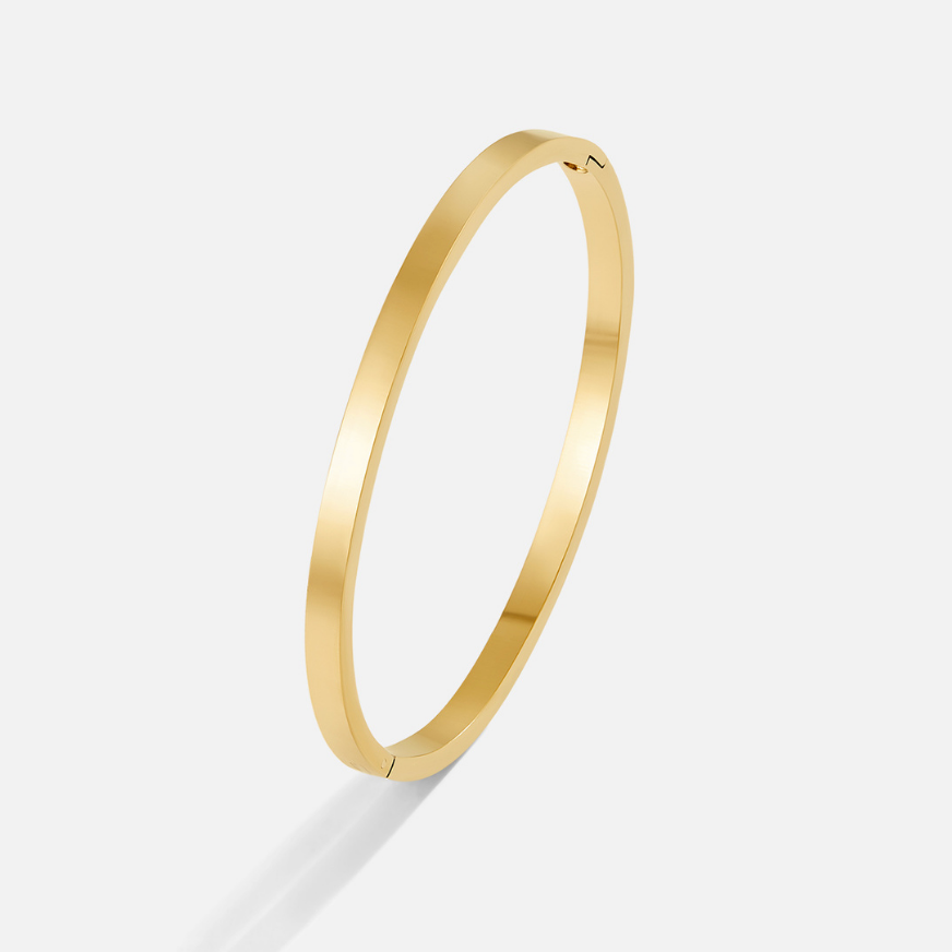 Minimalist rigid bracelet with invisible clasp - Loredana