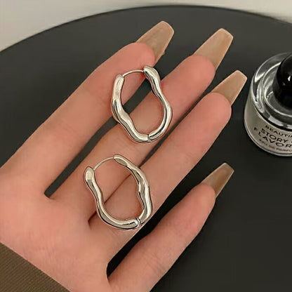 Organic Flow Hoop Earrings
