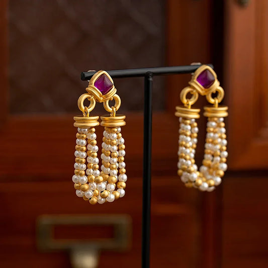 Regal Tassel Drop Earrings