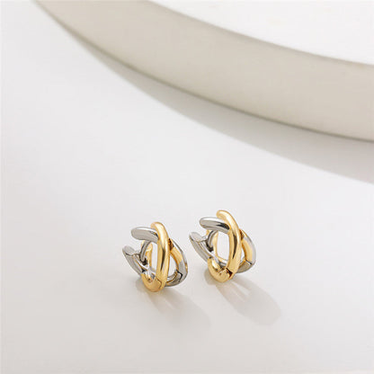 Crossover Hoops Earrings