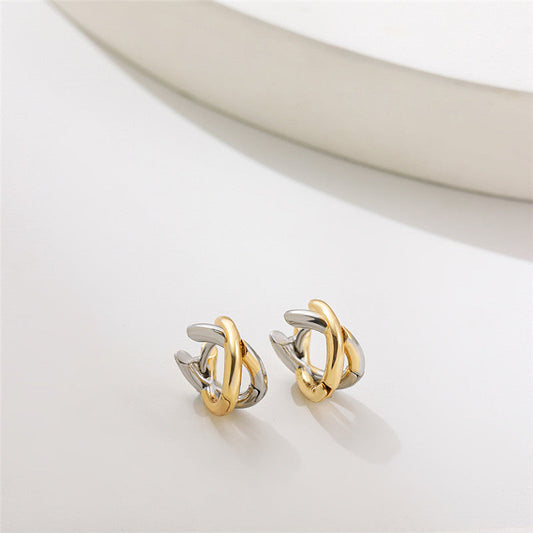 Crossover Hoops Earrings