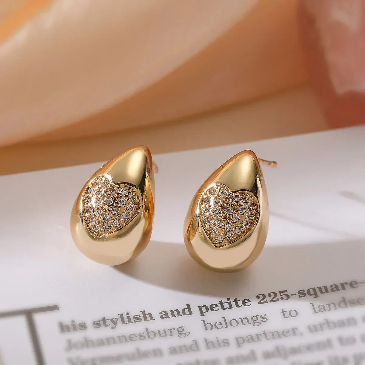 Pavé Star Teardrop Stud Earrings