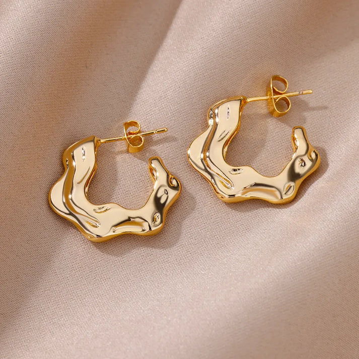 Molten Gold Earrings