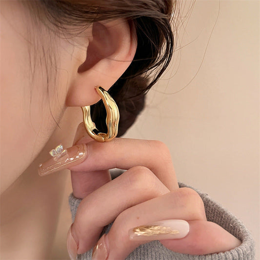 Organic Flow Hoop Earrings