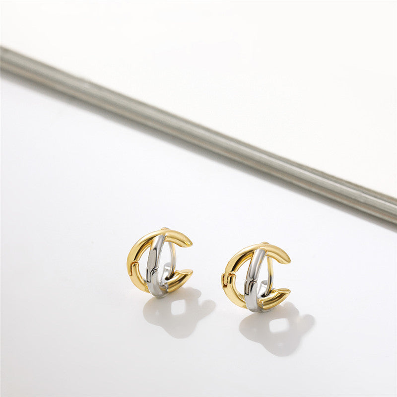 Crossover Hoops Earrings