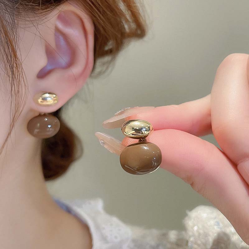 Chocolate Drop Stud Earrings