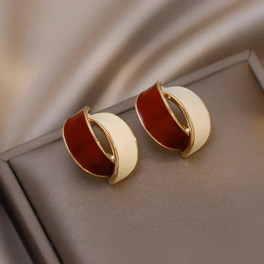 Ocean Swirl Stud Earrings