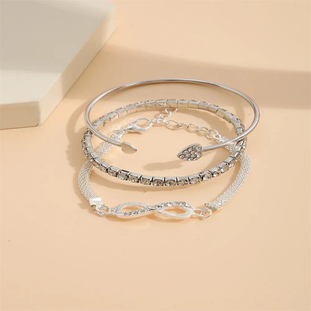 Infinity Heart Bracelet Set