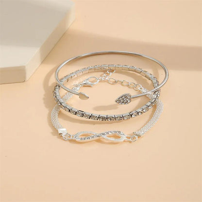 Infinity Heart Bracelet Set