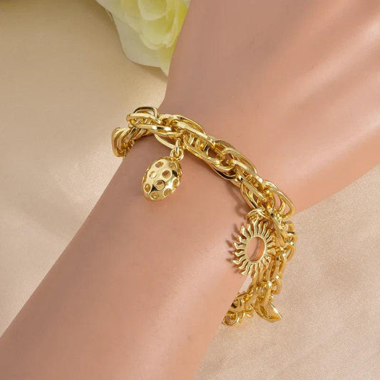 Sun Charm Chain Bracelet
