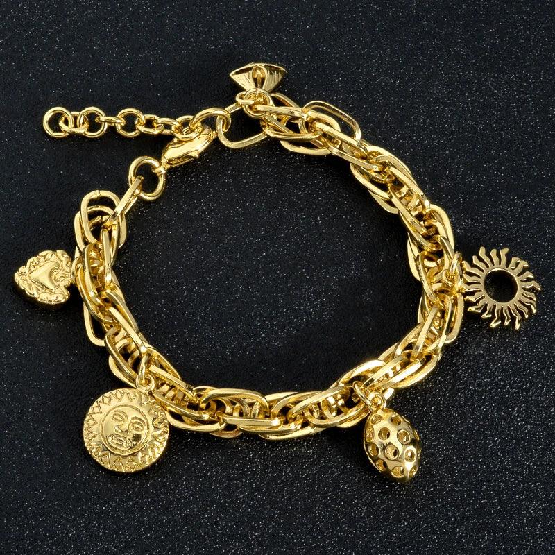Sun Charm Chain Bracelet
