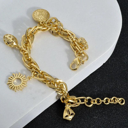 Sun Charm Chain Bracelet